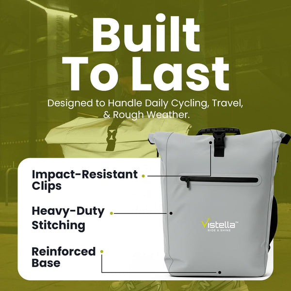 Vistella - 2-In-1 Reflective Backpack Pannier Bag