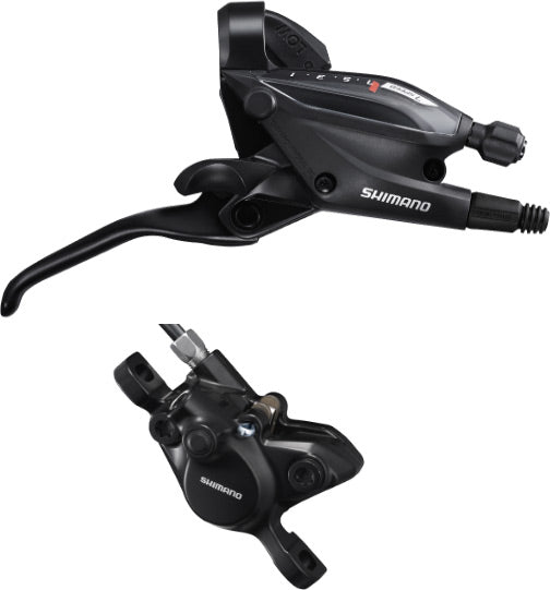 Shimano ST-EF505 hydraulic 7-speed STI bled with BR-MT200 calliper, right front