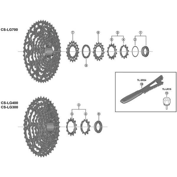 Shimano CS-LG700-11 sprocket unit 11-13T
