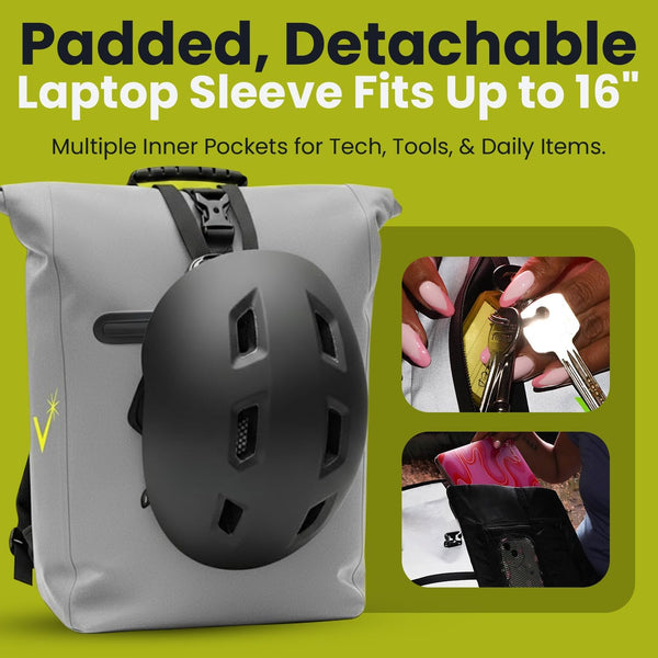 Vistella - 2-In-1 Reflective Backpack Pannier Bag