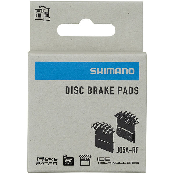 Shimano J05A-RF disc pads, alloy back with cooling fins, resin