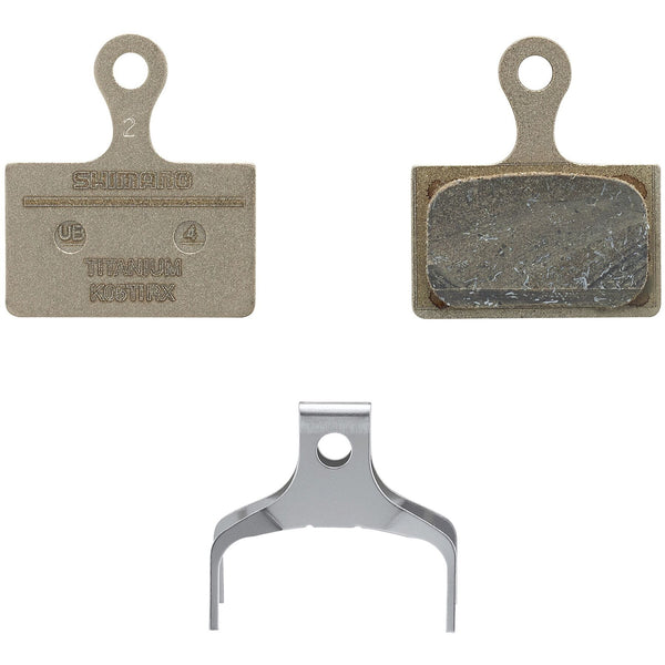 Shimano K05TI-RX disc pads and spring, titanium back, resin