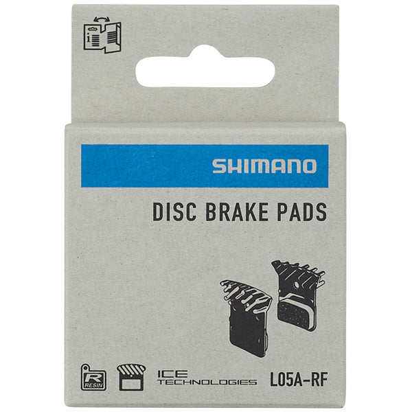 Shimano L05A-RF disc pads, alloy back with cooling fins, resin