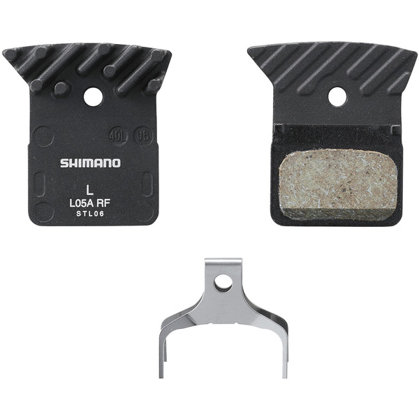 Shimano L05A-RF disc pads, alloy back with cooling fins, resin