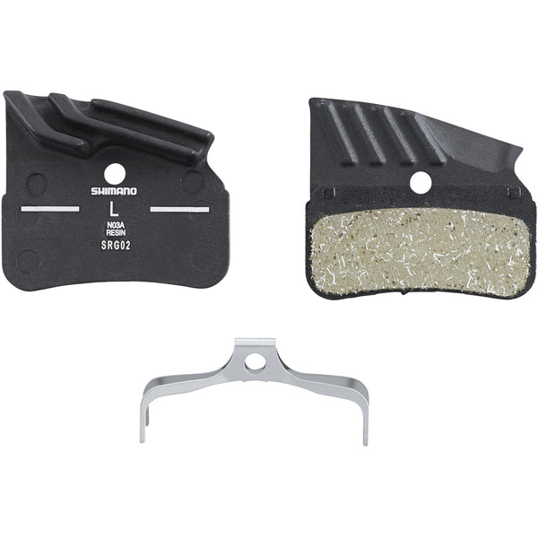 Shimano N03A disc pads, alloy back with cooling fins, resin