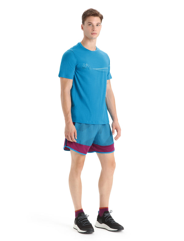 Icebreaker Men's Merino Tech Lite II Short Sleeve T-Shirt Cadence Paths