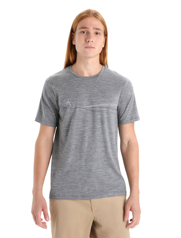 Icebreaker Men's Merino Tech Lite II Short Sleeve T-Shirt Cadence Paths