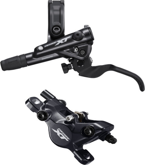 Shimano BR-M8100/BL-M8100 XT 2 pot bled brake lever/post mount calliper I-Spec EV