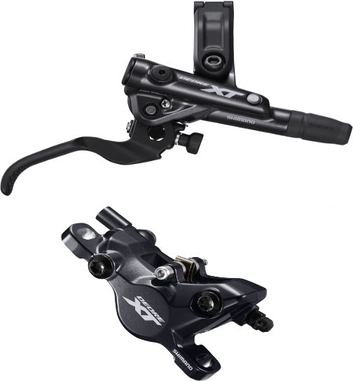 Shimano BR-M8100/BL-M8100 XT 2 pot bled brake lever/post mount calliper I-Spec EV