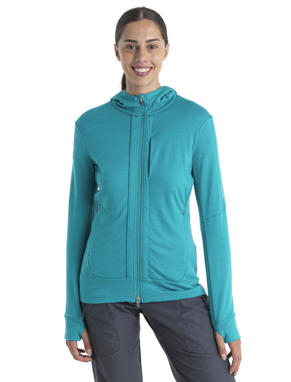 Icebreaker Women's Merino Quantum III Long Sleeve Zip Hoodie